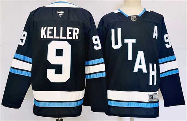 Mens Utah Hockey Club #9 Clayton Keller Navy Stitched Jersey->utah hockey club->NHL Jersey